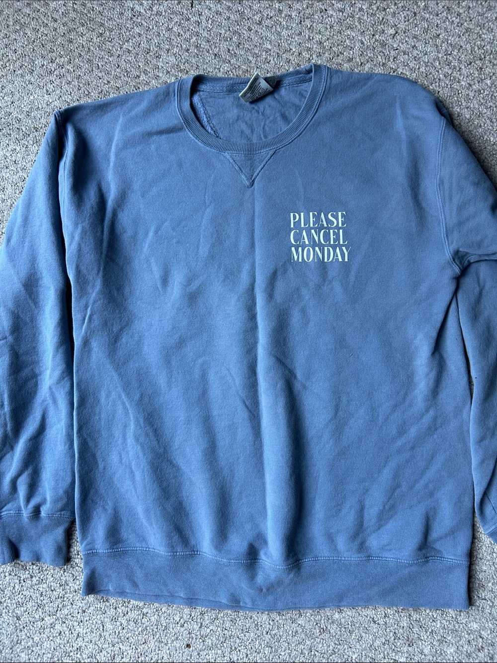 Please Cancel Monday Blue Crewneck Sweatshirt - Women's Casual Pullover